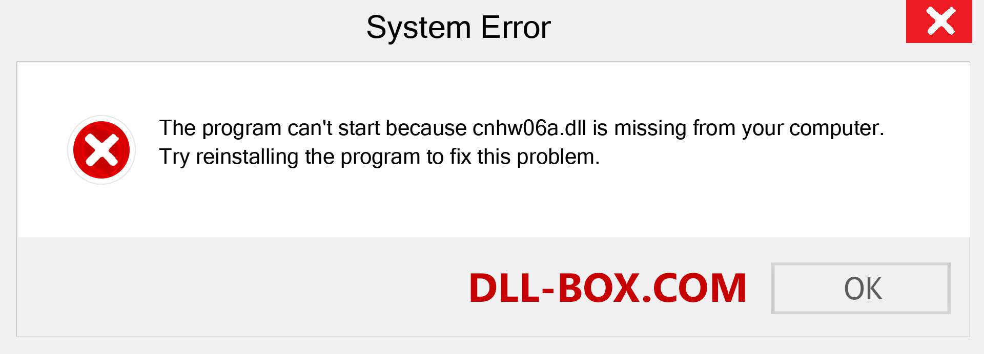  cnhw06a.dll file is missing?. Download for Windows 7, 8, 10 - Fix  cnhw06a dll Missing Error on Windows, photos, images
